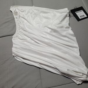 Norma Kamali White Crop Top